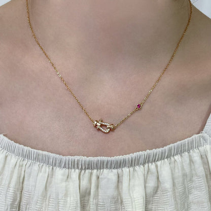 [Lumi Jewellery]FORCE 10 DIAMOND PINK GOLD NECKLACE