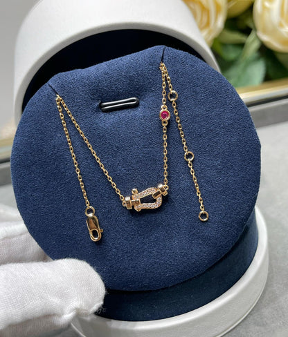 [Lumi Jewellery]FORCE 10 DIAMOND PINK GOLD NECKLACE