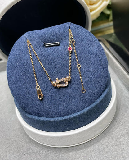 [Lumi Jewellery]FORCE 10 DIAMOND PINK GOLD NECKLACE