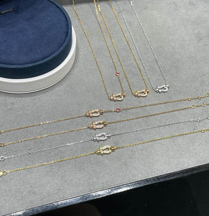[Lumi Jewellery]FORCE 10 DIAMOND PINK GOLD NECKLACE