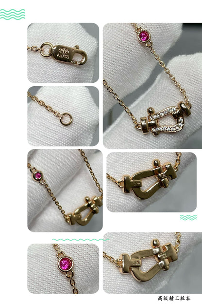 [Lumi Jewellery]FORCE 10 DIAMOND PINK GOLD NECKLACE