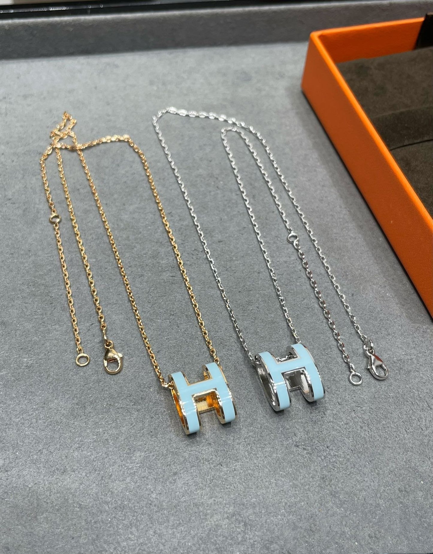 [Lumi Jewellery]POP H SKY BLUE NECKLACE