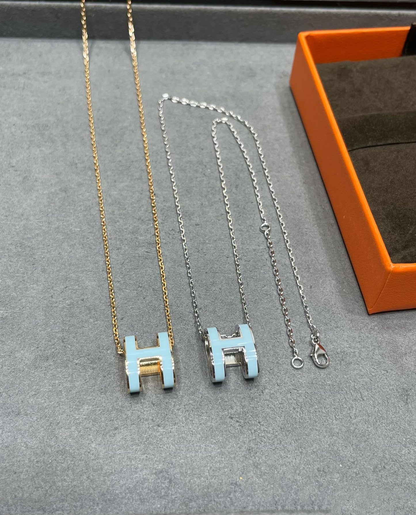 [Lumi Jewellery]POP H SKY BLUE NECKLACE