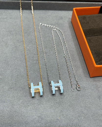 [Lumi Jewellery]POP H SKY BLUE NECKLACE