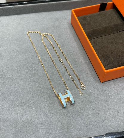 [Lumi Jewellery]POP H SKY BLUE NECKLACE