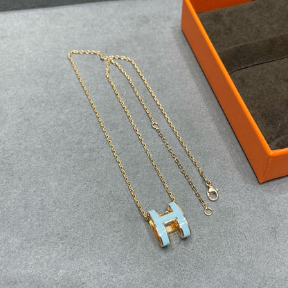 [Lumi Jewellery]POP H SKY BLUE NECKLACE