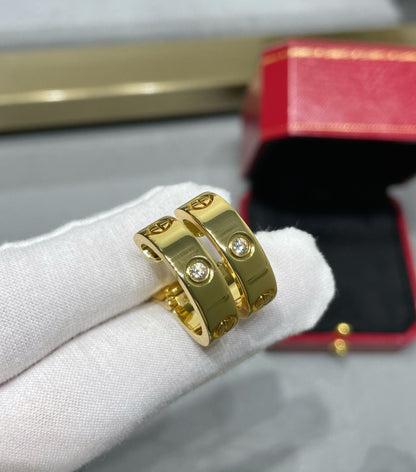 [Lumi Jewellery]LOVE 5.5MM 1 DIAMOND EARRINGS