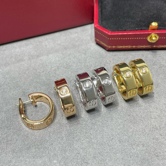 [Lumi Jewellery]LOVE 5.5MM 1 DIAMOND EARRINGS