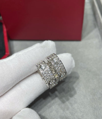 [Lumi Jewellery]LOVE 5.5MM DIAMOND PAVED EARRINGS