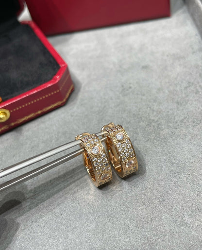 [Lumi Jewellery]LOVE 5.5MM DIAMOND PAVED EARRINGS