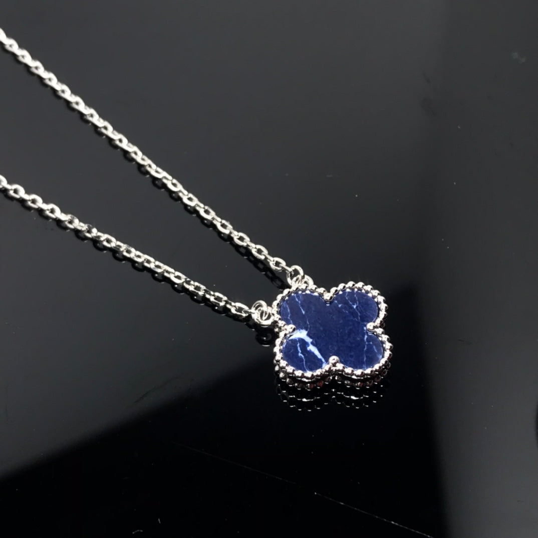 [Lumi Jewellery]CLOVER PIETERSITE SILVER LONG NECKLACE