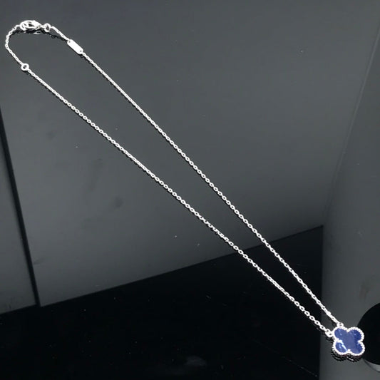 [Lumi Jewellery]CLOVER PIETERSITE SILVER LONG NECKLACE