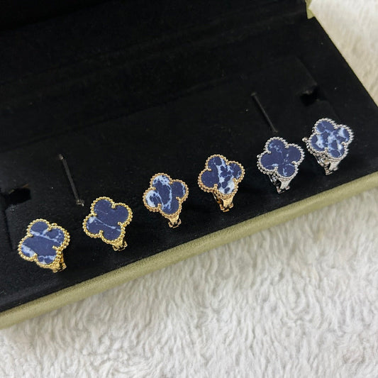 [Lumi Jewellery]CLOVER PIETERSITE MEDIUM STUD EARRINGS