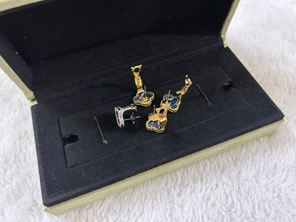 [Lumi Jewellery]CLOVER PIETERSITE MEDIUM STUD EARRINGS