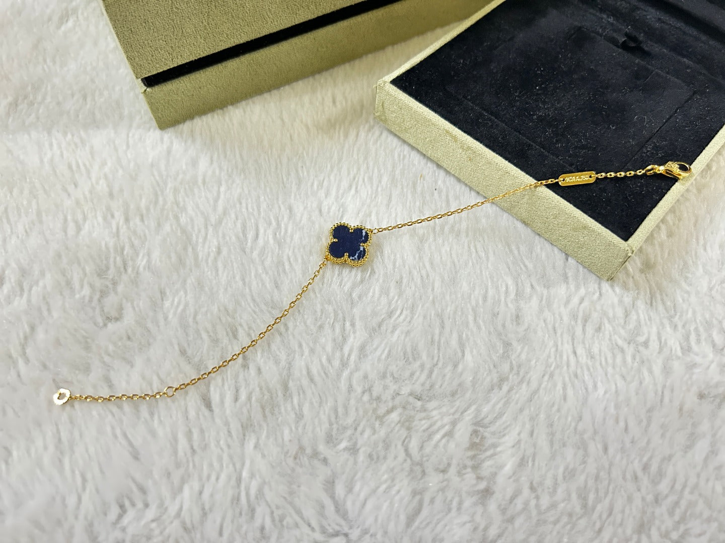 [Lumi Jewellery]CLOVER 1 MOTIF PIETERSITE BRACELET