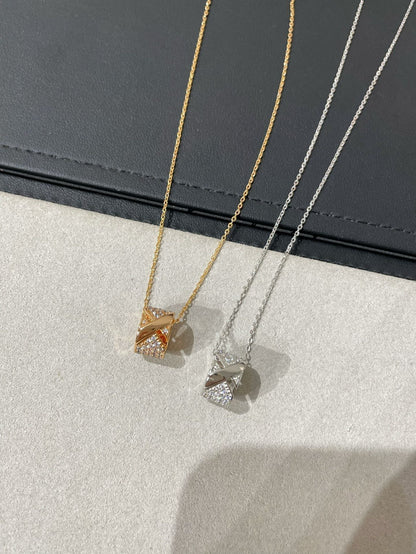 [Lumi Jewellery]LIENS EVIDENCE DIAMOND PAVED NECKLACE