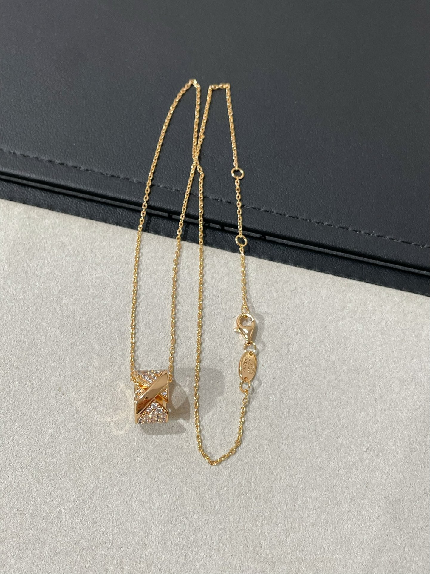 [Lumi Jewellery]LIENS EVIDENCE DIAMOND PAVED NECKLACE