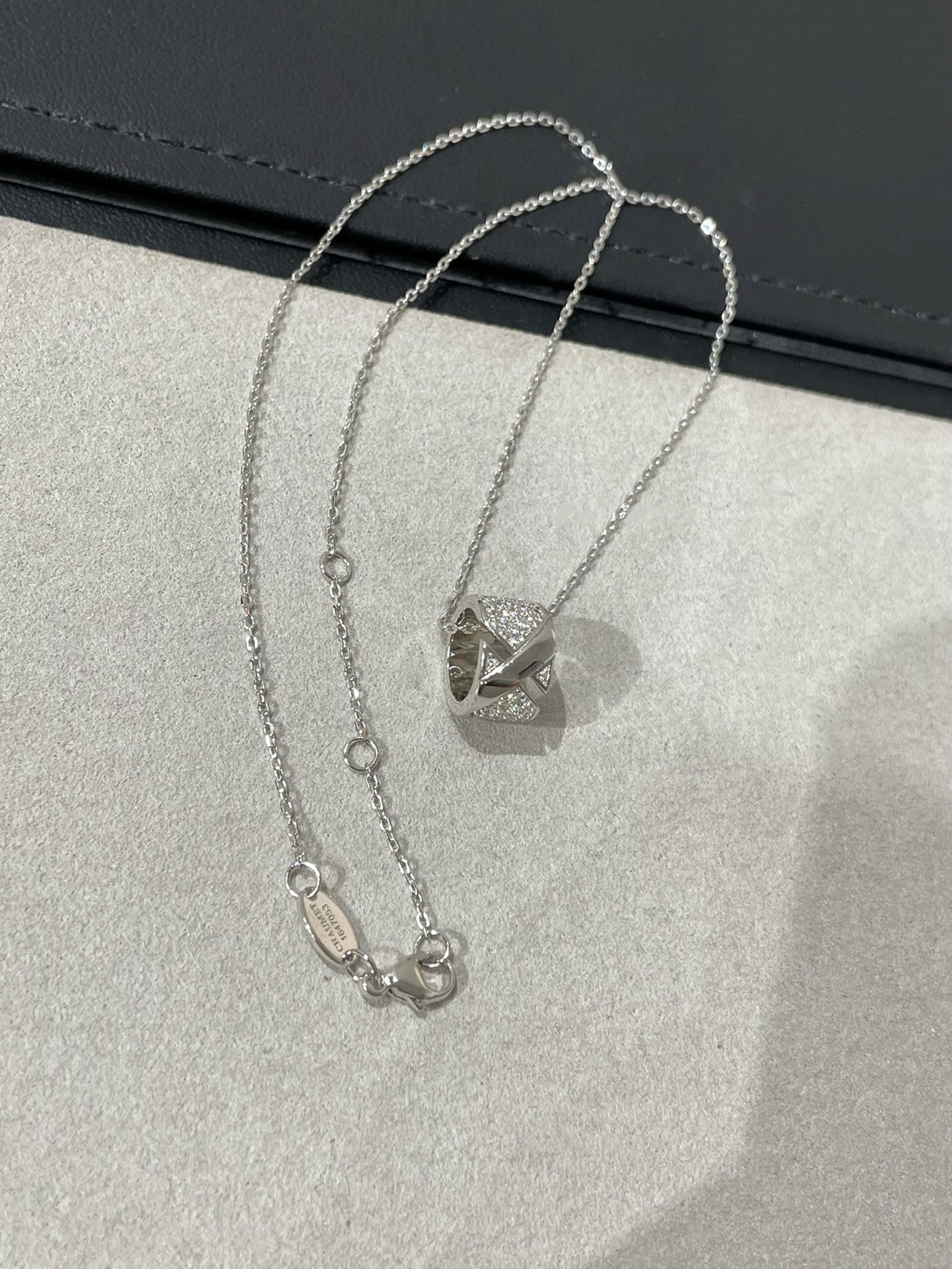 [Lumi Jewellery]LIENS EVIDENCE DIAMOND PAVED NECKLACE