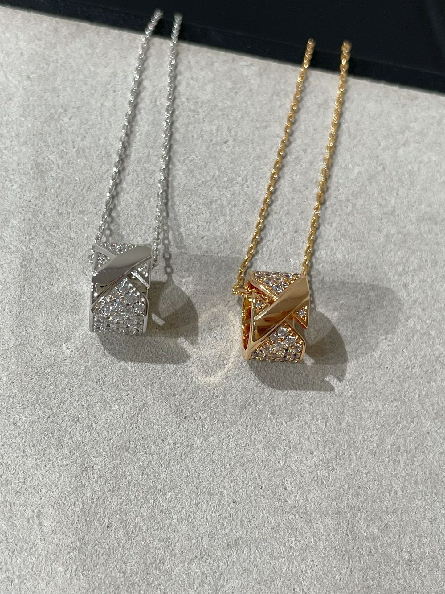 [Lumi Jewellery]LIENS EVIDENCE DIAMOND PAVED NECKLACE