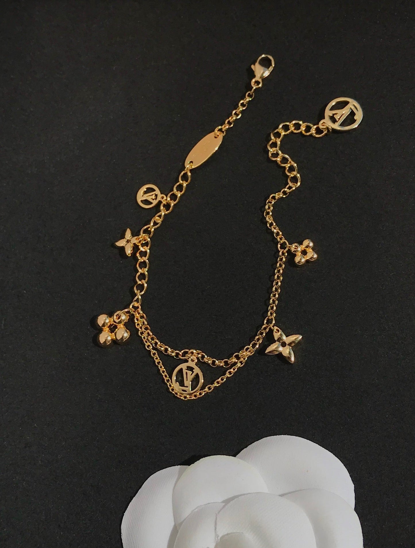 [Lumi Jewellery]BLOOMING PINK GOLD MOP BRACELET