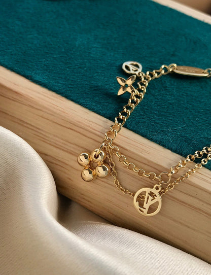[Lumi Jewellery]BLOOMING PINK GOLD MOP BRACELET