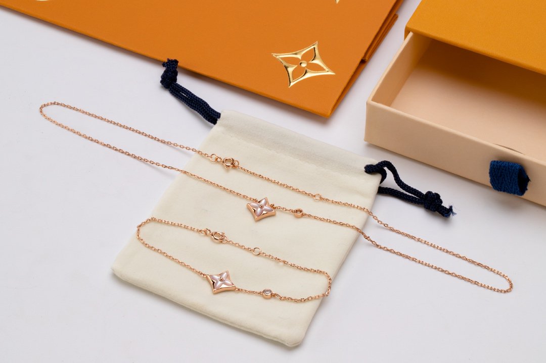 [Lumi Jewellery]STAR PINK MOP 1 DIAMOND PINK GOLD NECKLACE