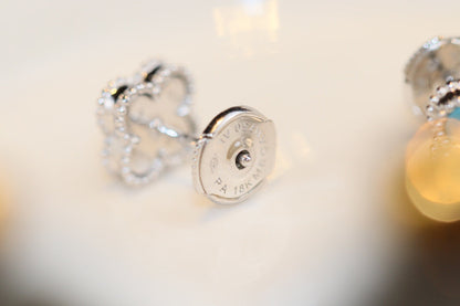 [Lumi Jewellery]CLOVER MINI TURQUOISE SILVER STUD EARRINGS