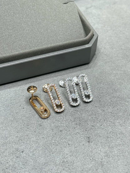 [Lumi]MOVE UNO STUD DIAMOND PAVED EARRINGS