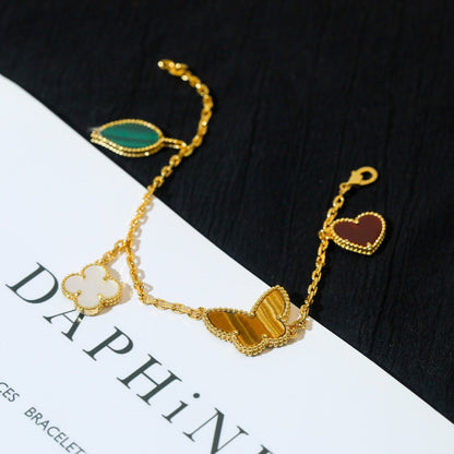 [Lumi Jewellery]LUCKY SPRING 5 MOTIF GOLD BRACELET