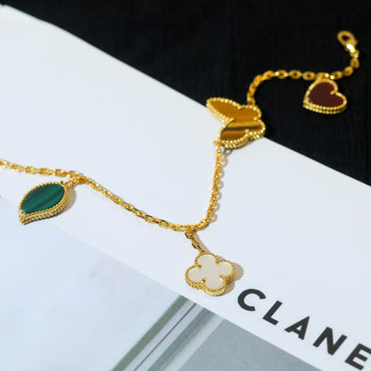 [Lumi Jewellery]LUCKY SPRING 5 MOTIF GOLD BRACELET
