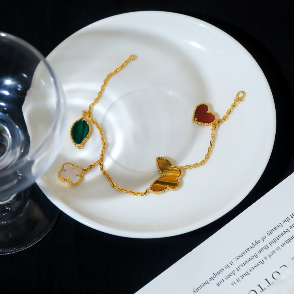 [Lumi Jewellery]LUCKY SPRING 5 MOTIF GOLD BRACELET