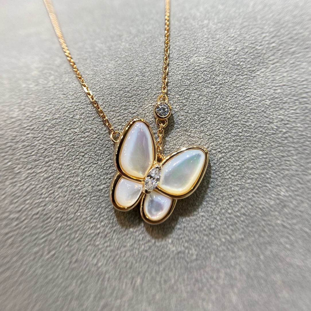 [Lumi Jewellery]BUTTERFLY MOP DIAMOND NECKLACE