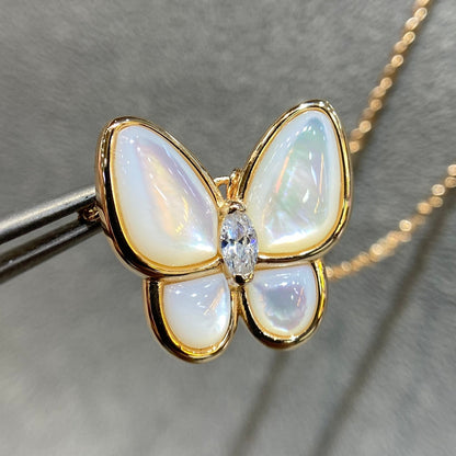 [Lumi Jewellery]BUTTERFLY MOP DIAMOND NECKLACE