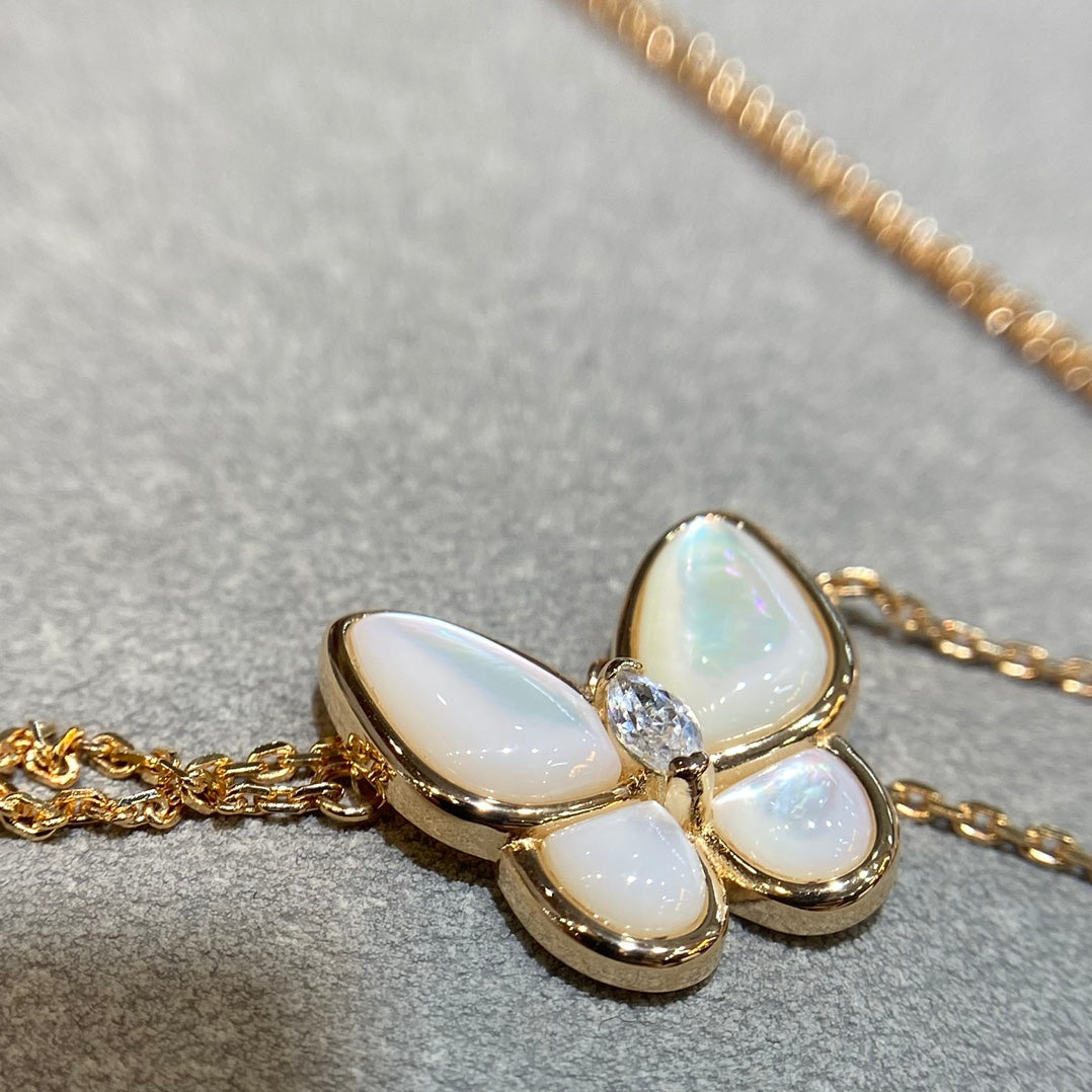 [Lumi Jewellery]BUTTERFLY MOP DIAMOND NECKLACE