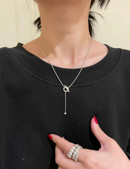 [Lumi Jewellery]FINESSE SILVER DIAMOND NECKLACE