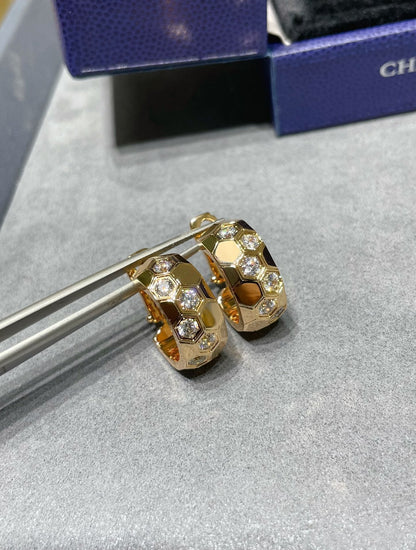 [Lumi Jewellery]BEE LOVE DIAMOND HOOP EARRINGS