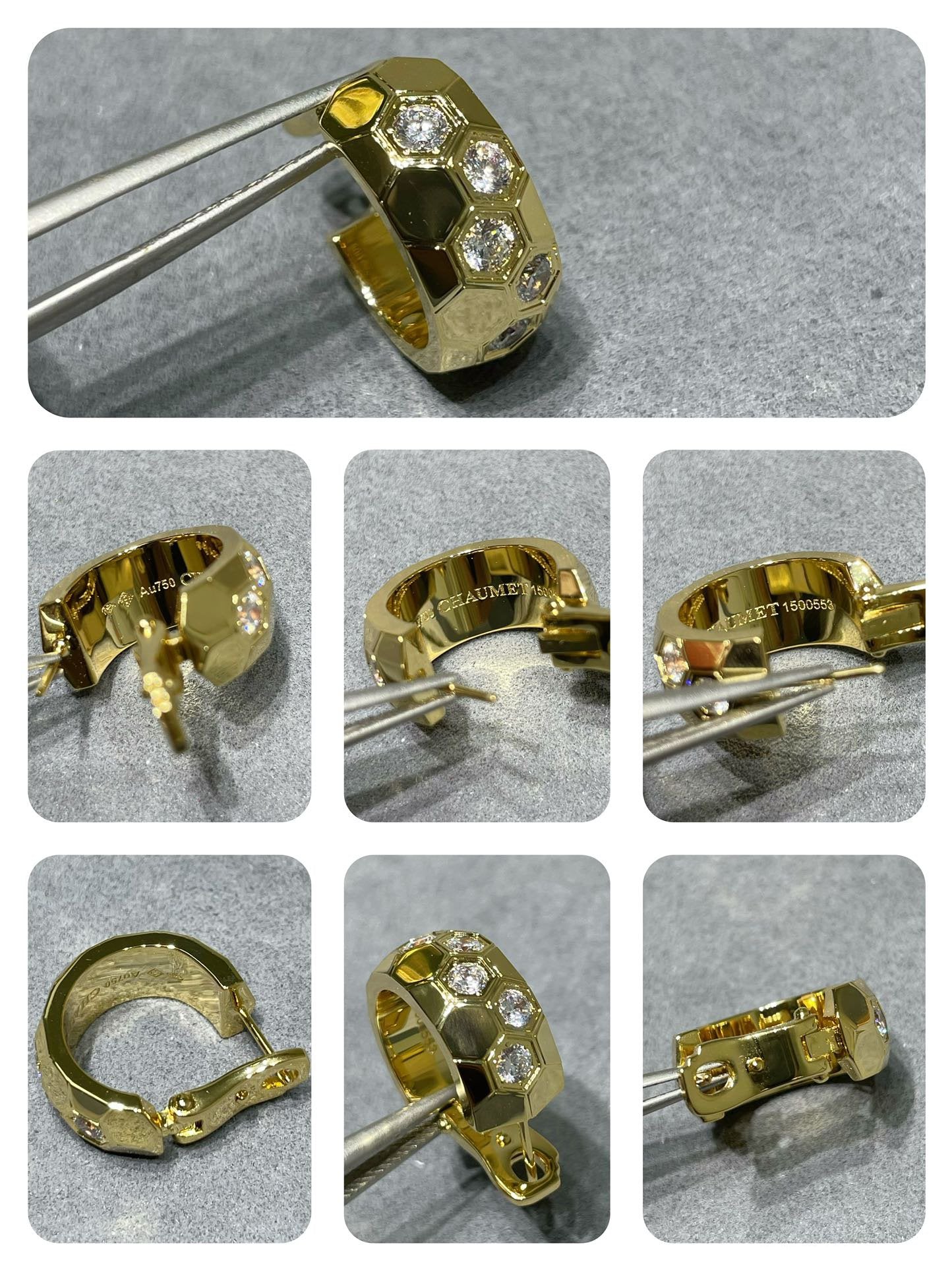 [Lumi Jewellery]BEE LOVE DIAMOND HOOP EARRINGS