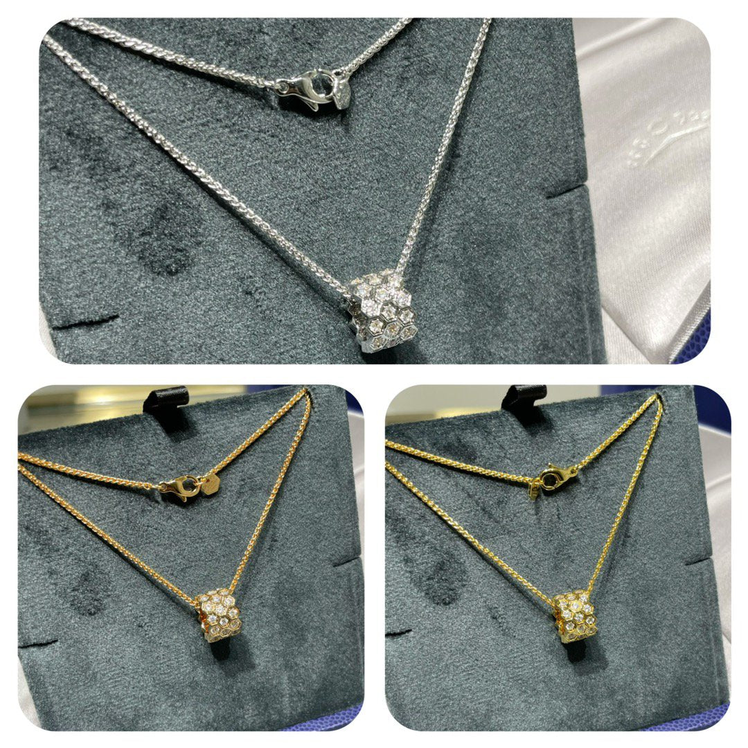 [Lumi Jewellery]BEE LOVE DIAMOND PAVED 3 ROW NECKLACE