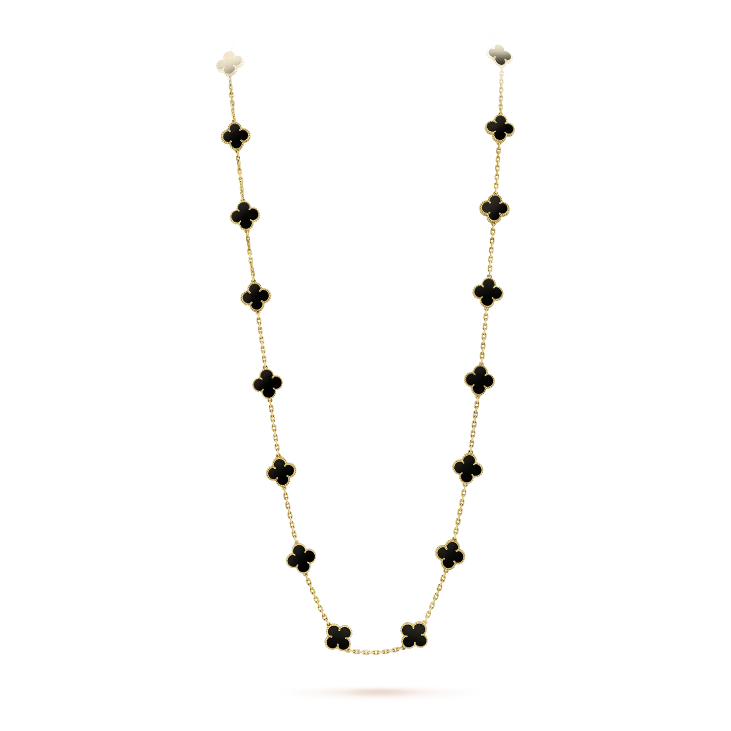 [Lumi Jewellery]CLOVER 20 MOTIFS ONYX NECKLACE