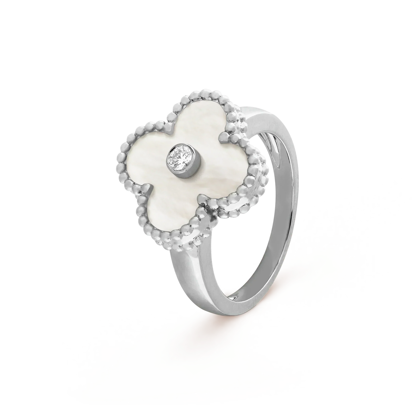 [Lumi Jewellery]CLOVER SILVER MOP DIAMOND RING