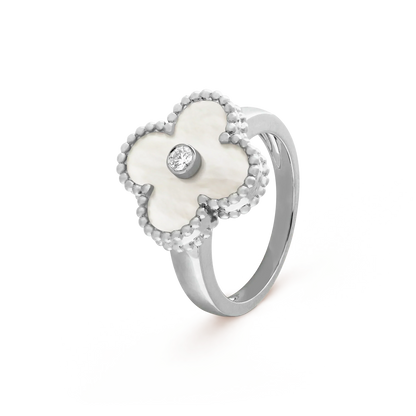 [Lumi Jewellery]CLOVER SILVER MOP DIAMOND RING