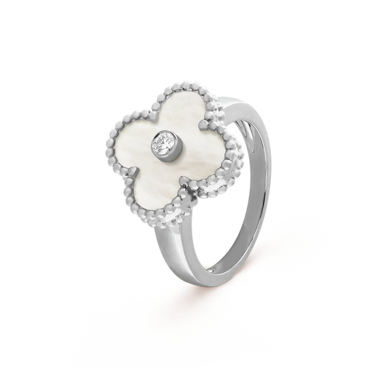 [Lumi Jewellery]CLOVER SILVER MOP DIAMOND RING