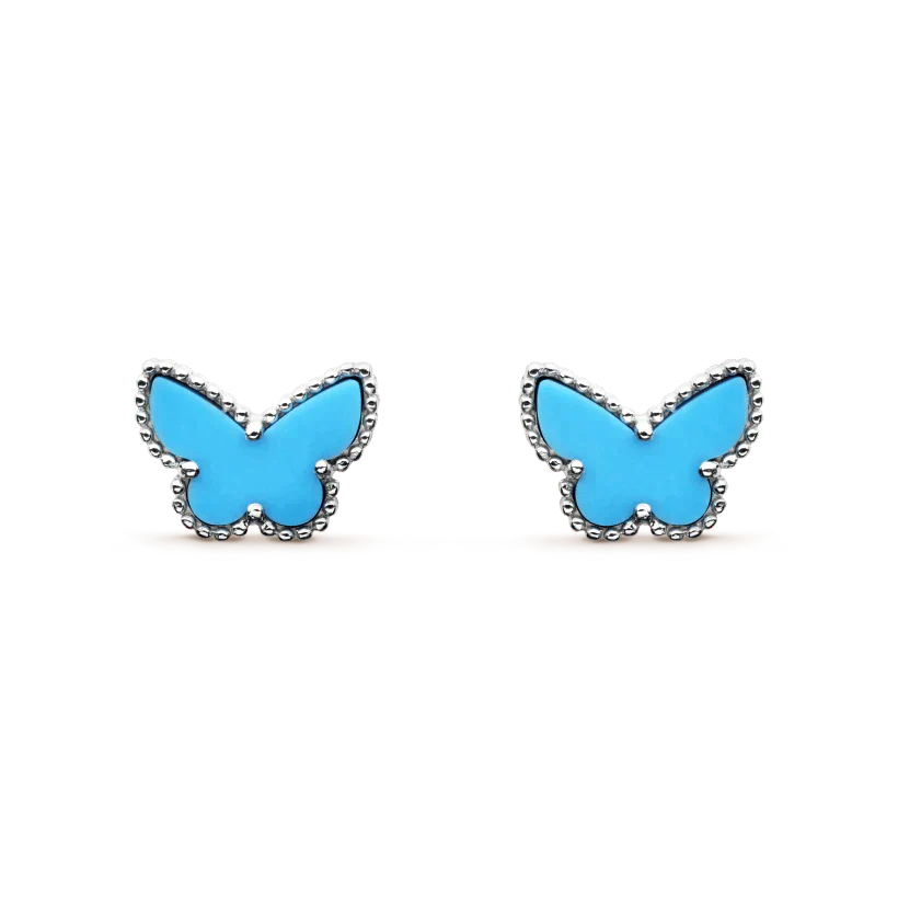 [Lumi Jewellery]BUTTERFLY TURQUOISE EARRINGS SILVER