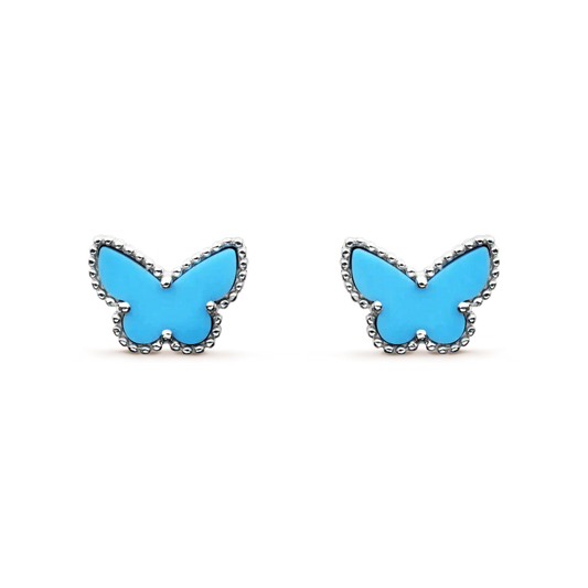 [Lumi Jewellery]BUTTERFLY TURQUOISE EARRINGS SILVER