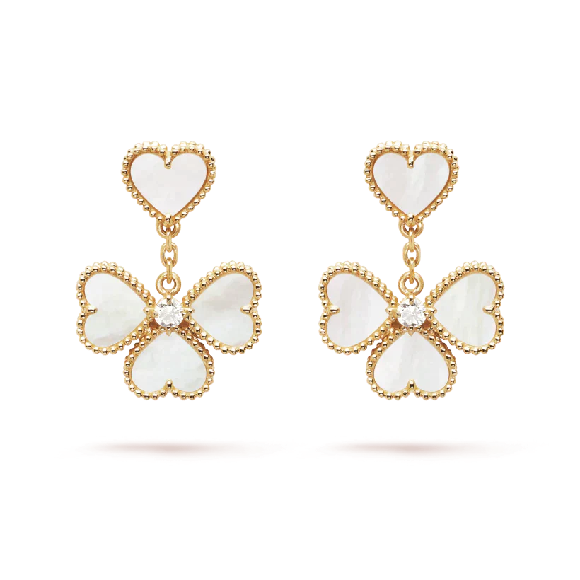 [Lumi Jewellery]CLOVER SWEET WHITE MOP EARRINGS