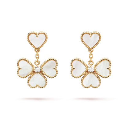 [Lumi Jewellery]CLOVER SWEET WHITE MOP EARRINGS