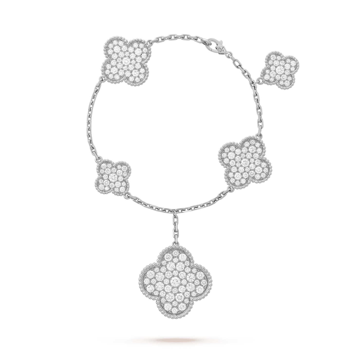 [Lumi Jewellery]CLOVER 6 MOTIFS SILVER DIAMOND BRACELET
