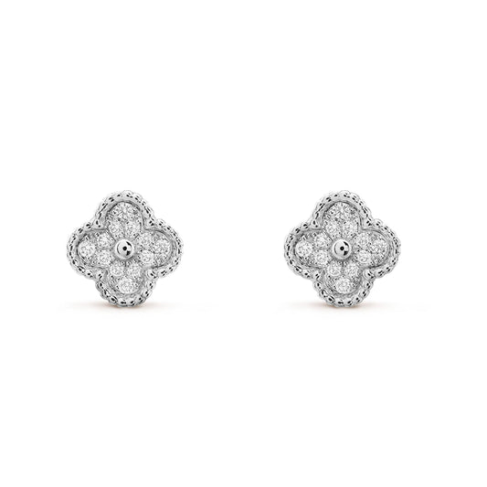 [Lumi Jewellery]CLOVER MINI DIAMOND STUD EARRINGS