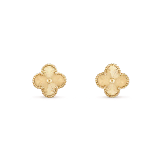 [Lumi Jewellery]CLOVER MINI 9.5MM LASER EARRINGS