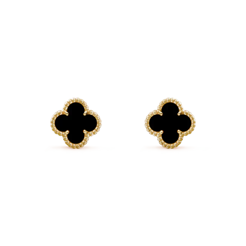 [Lumi Jewellery]CLOVER MINI 9.5MM BLACK MOP EARRINGS